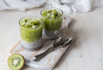 Chia pudink s kiwi pyré