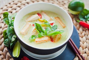 Zelené kari s tofu