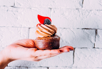 Ostružinové cupcakes