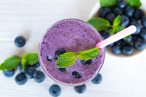 Borůvkové smoothie s ovesnými vločkami