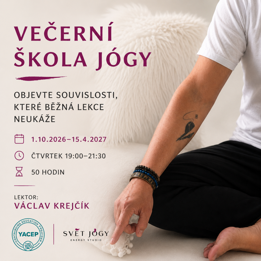 Večerní škola jógy (YACEP) – objevte souvislosti a pronikněte hlouběji