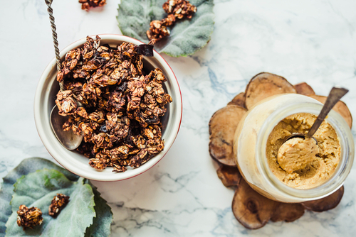 Podzimní arašídová granola